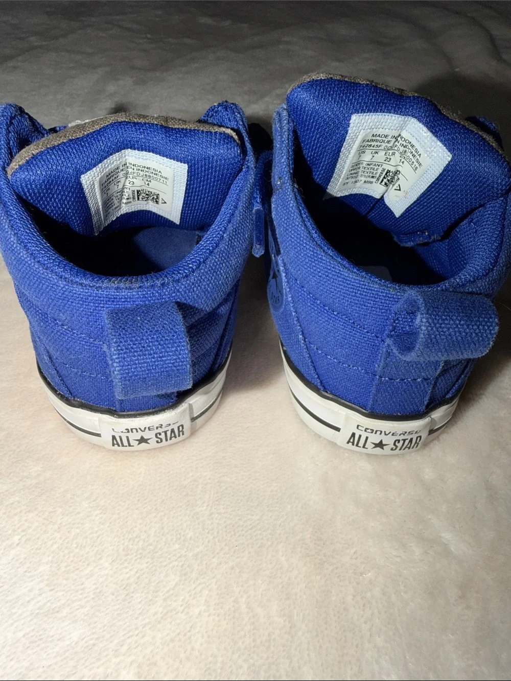 Converse Chuck Taylor All Star Mid Top Toddler Size 7 Gray & Blue